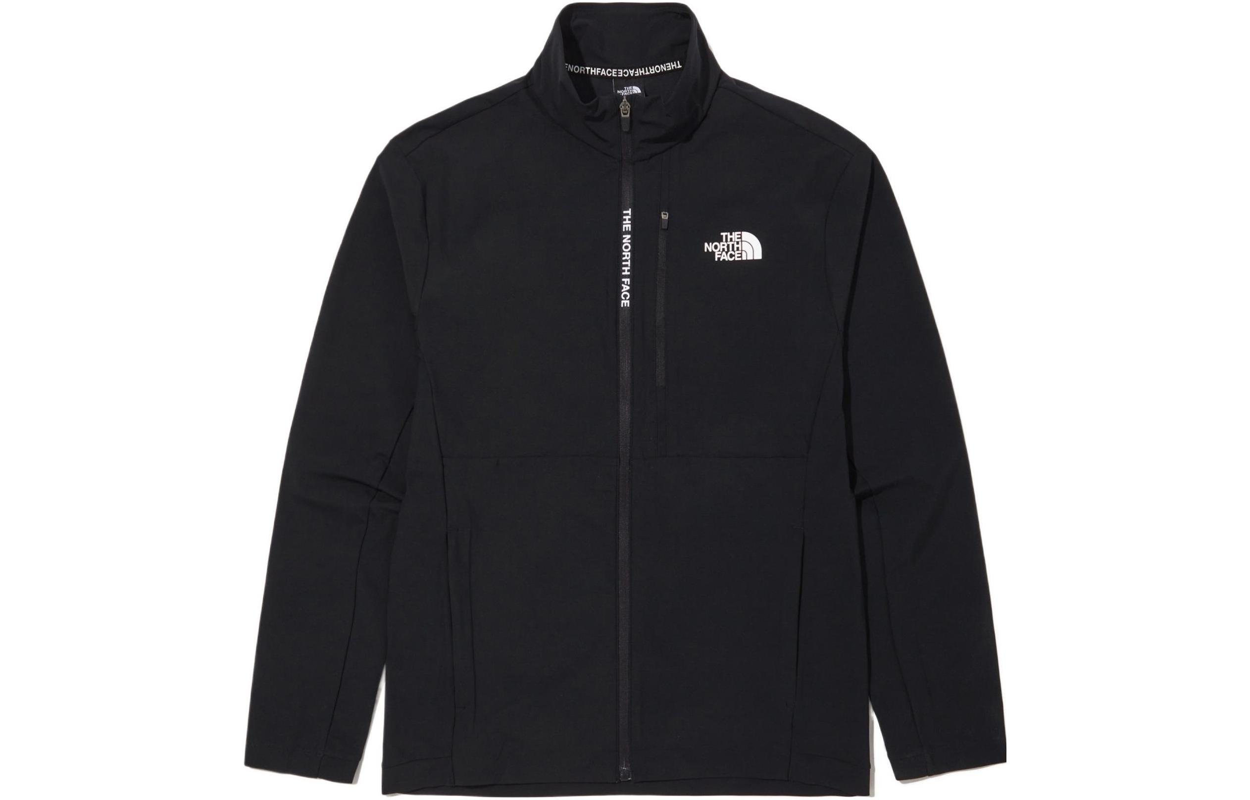 TNF FW22 Logo Zip-Up High Neck Jacket Black NJ5JN20A