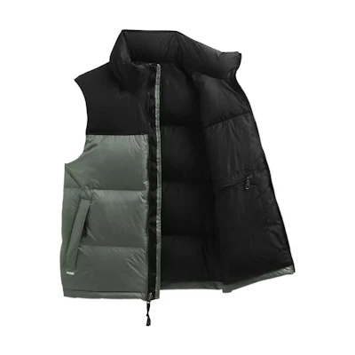 TNF FW22 Retro Nuptse 700-Fill Down Vest Green NF0A3JQQ-NYC