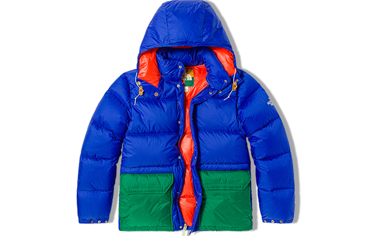 The North Face FW22 Urban Exploration Colorblock Water-Resistant Down Jacket Blue NF0A7QFD-0U5
