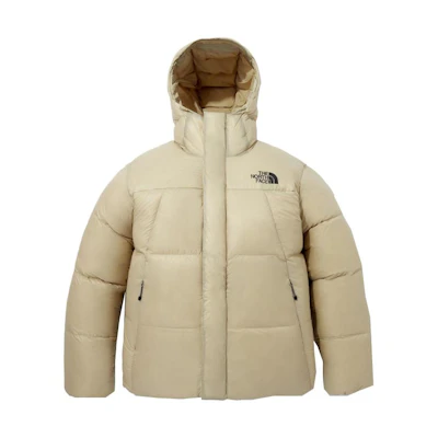 TNF FW23 Baruntse Beige Down Jacket Unisex Hooded Zipper Coat NJ1DP73D