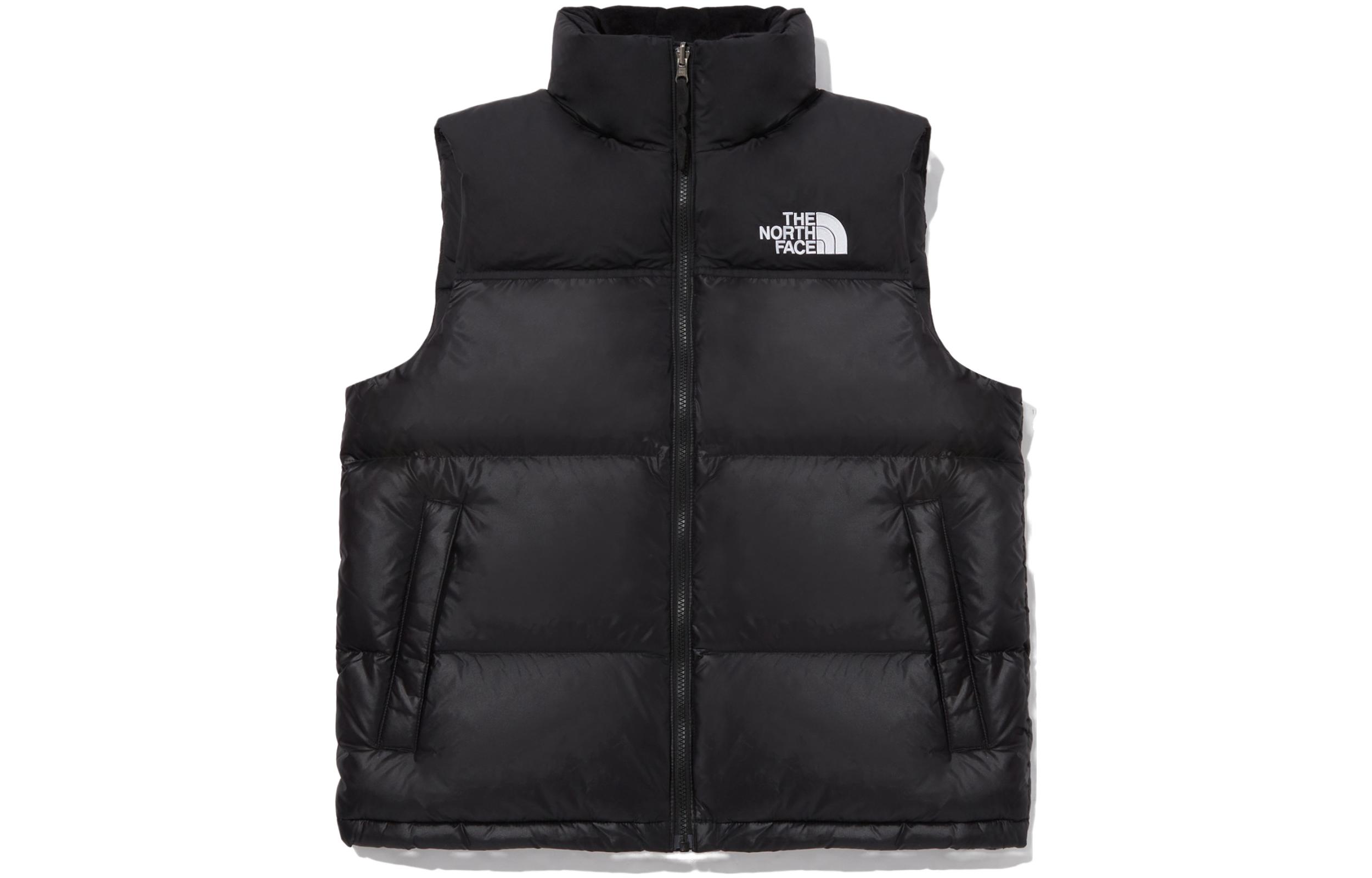 The North Face FW23 Embroidered Logo Down Vest Winter Unisex Matte Black NV1DM51A