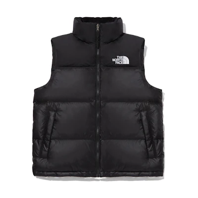 TNF FW23 Embroidered Logo Down Vest Winter Unisex Matte Black NV1DM51A