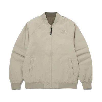 TNF FW23 Heat Line Reversible Bomber Beige Unisex Jacket. NJ3NP51C
