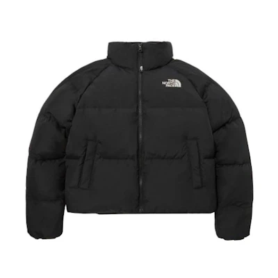 TNF FW23 Lofty V2 Embroidered Down Jacket Black Unisex Short Coat. NJ1DP93A