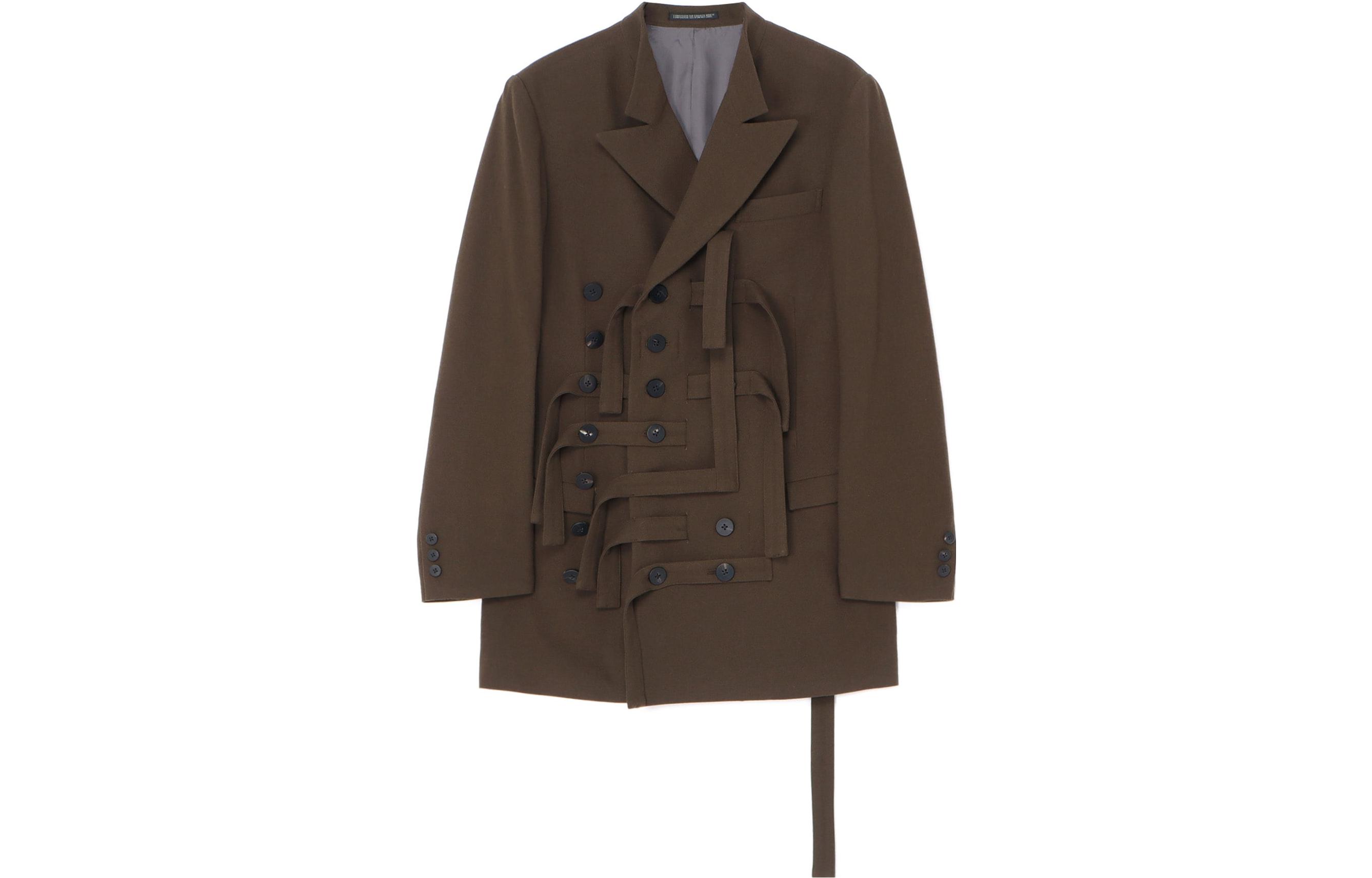 TNF FW23 Multi-Button Patchwork Jacket Khaki - HJ-J70-143-1-02