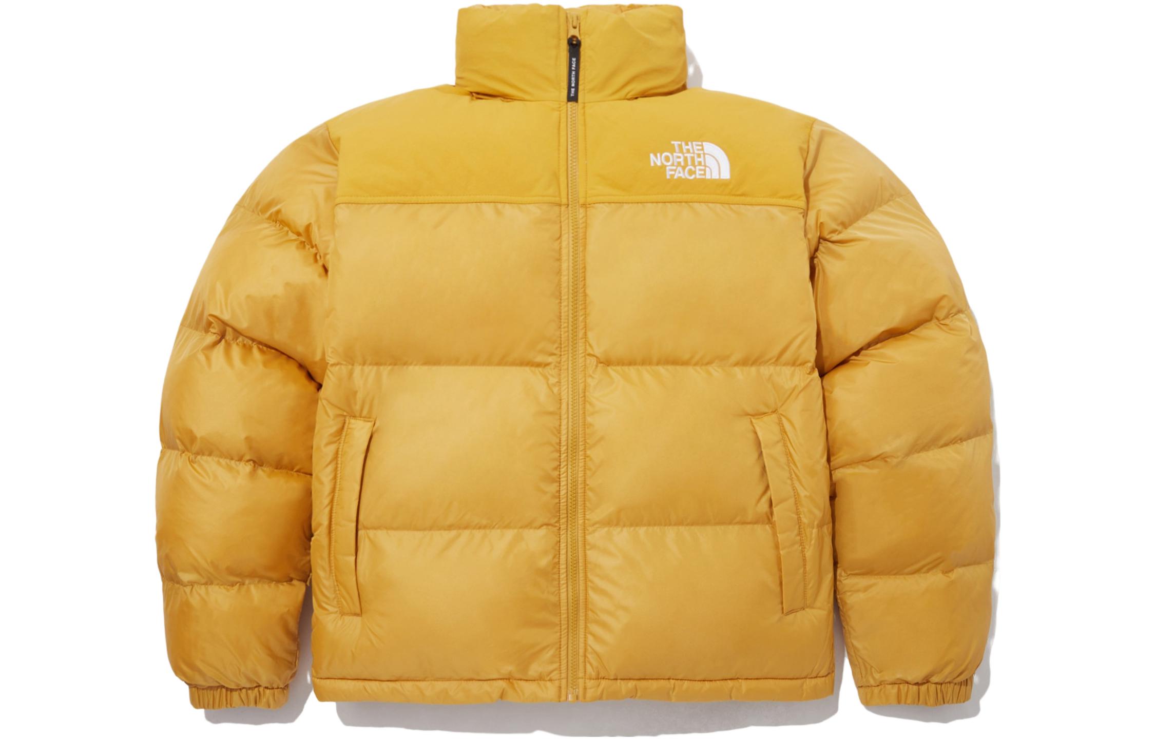 The North Face FW23 Nuptse ON BALL Tech Hooded Puffer Jacket Gold Unisex NJ3NP55F