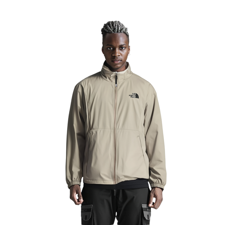 TNF FW23 Rest EX Windproof Breathable Lightweight Jacket Grey Beige Unisex NJ3LP02L 圖 4