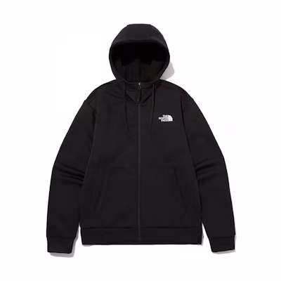 TNF FW24 Logo Print Black Hoodie Jacket Unisex Casual Sportswear NJ4FP50A