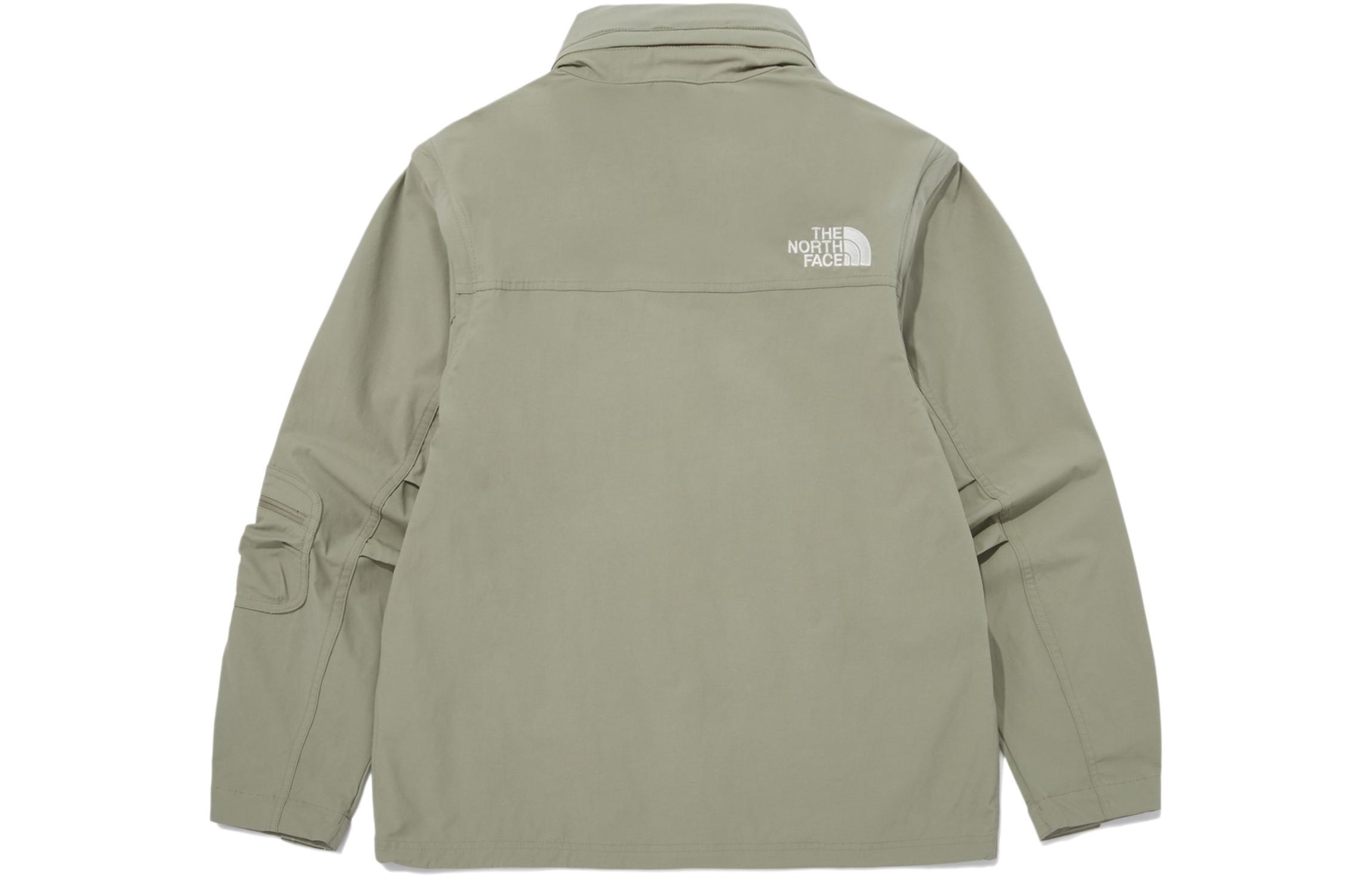 TNF Gear Up DT Green Outdoor Logo Print Utility Jacket for Men NJ3BQ06B 圖 4