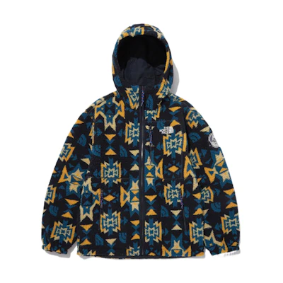 TNF Geometric Print Reversible Zip Jacket Unisex Black NJ4FN71A