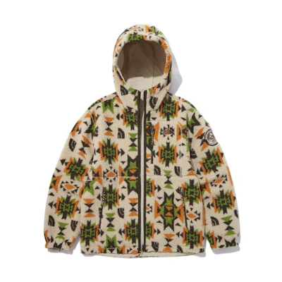 TNF Geometric Reversible Zip Jacket Beige Unisex NJ4FN71B