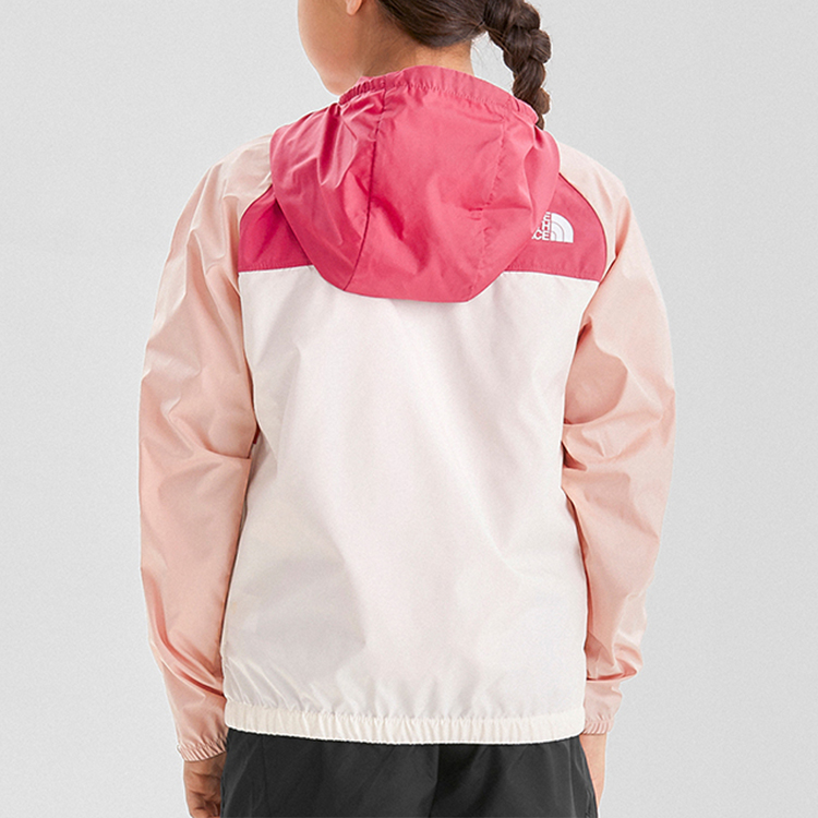 TNF Girls' Colorblock Windproof Half-Zip Hoodie Jacket - Pink NF0A53CQ-396 圖 4