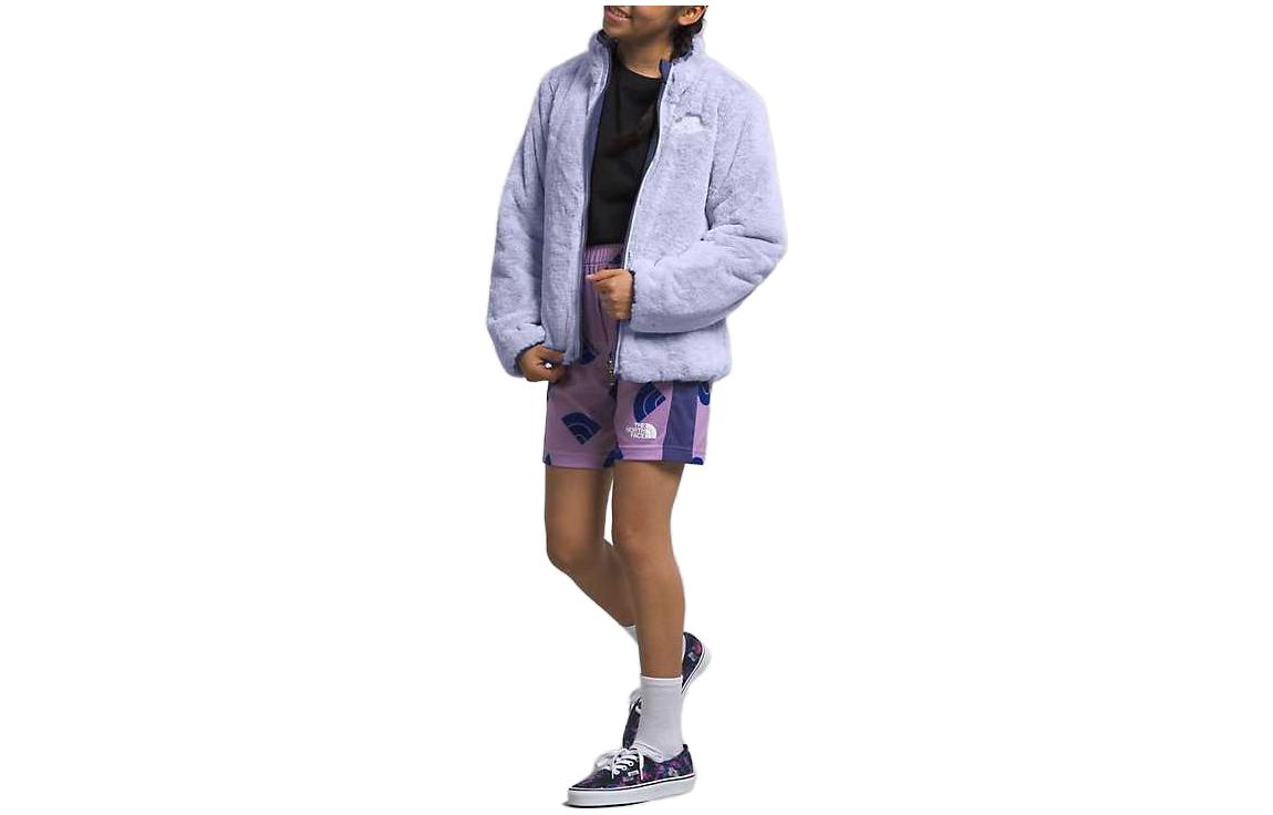 TNF Girls' Reversible Mossbud Jacket Cave Blue - Logo Print Outerwear NF0A82YC-I0D 圖 5