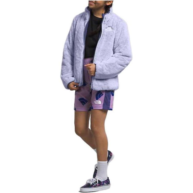 TNF Girls' Reversible Mossbud Jacket Cave Blue - Logo Print Outerwear NF0A82YC-I0D 圖 6