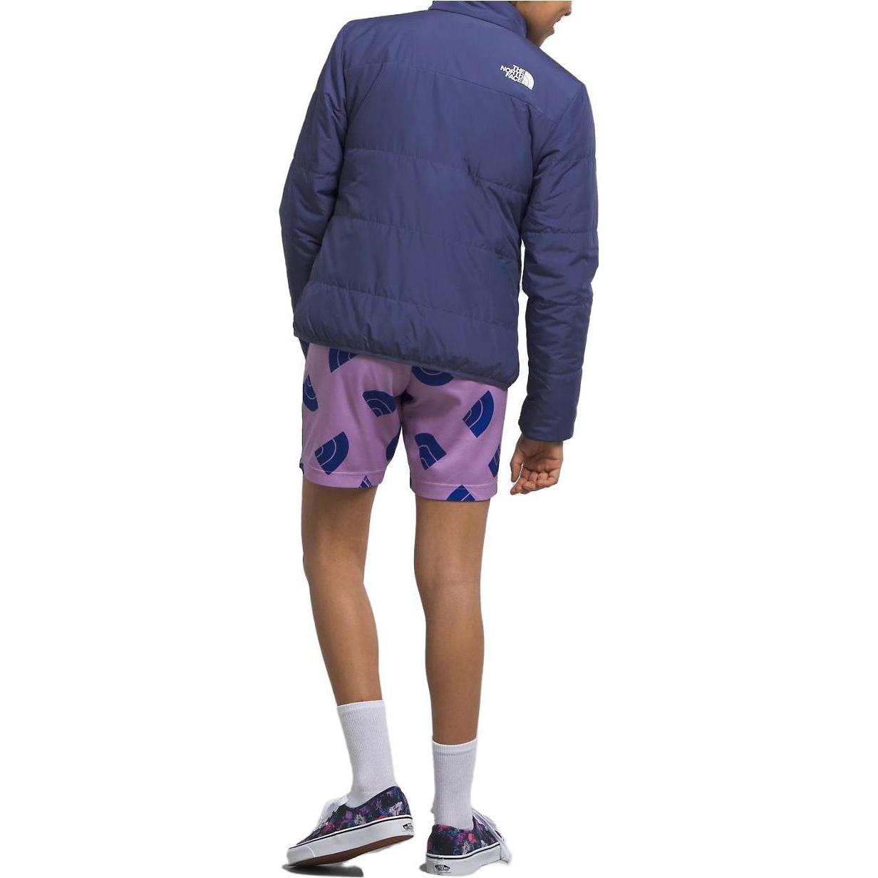 TNF Girls' Reversible Mossbud Jacket Cave Blue - Logo Print Outerwear NF0A82YC-I0D 圖 7