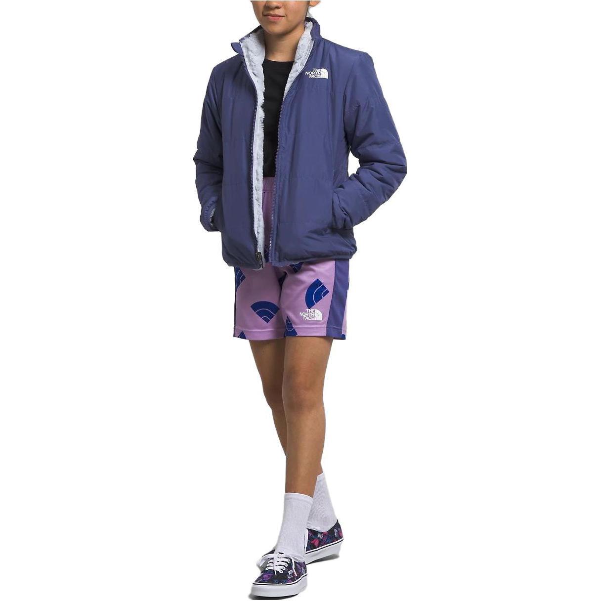 TNF Girls' Reversible Mossbud Jacket Cave Blue - Logo Print Outerwear NF0A82YC-I0D 圖 9