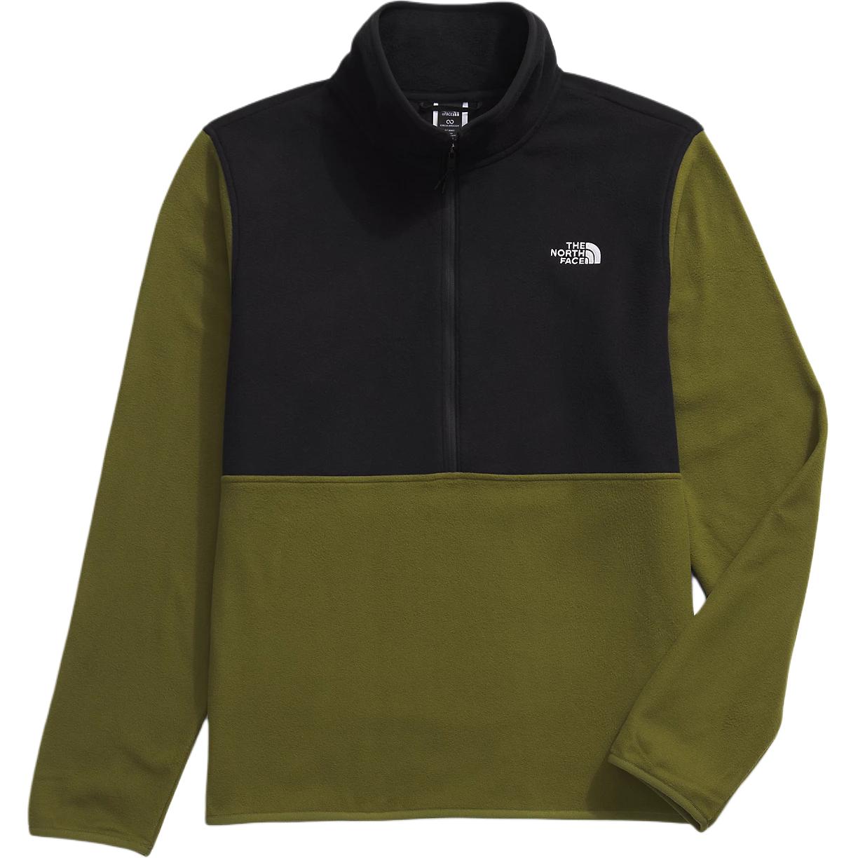 TNF Glacier Pullover - Olive Green/Black Colorblock Fleece NF0A8AZB-RMO