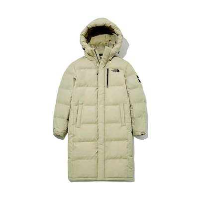 THE NORTH FACE Go Free Khaki Long Down Coat with Hood for Couples NC1DL71B