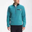 Shop The North Face Gordon Lyons 藍色保暖抓絨半拉鍊外套 冬季御寒外衣 NF0A5GL2-1AJ