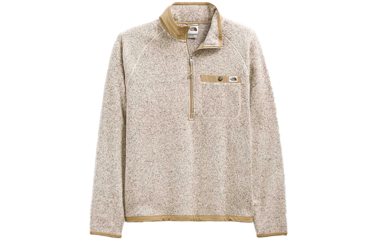 TNF Gordon Lyons Winter Oatmeal Fleece Half-Zip Logo Jacket NF0A5GL2-11F