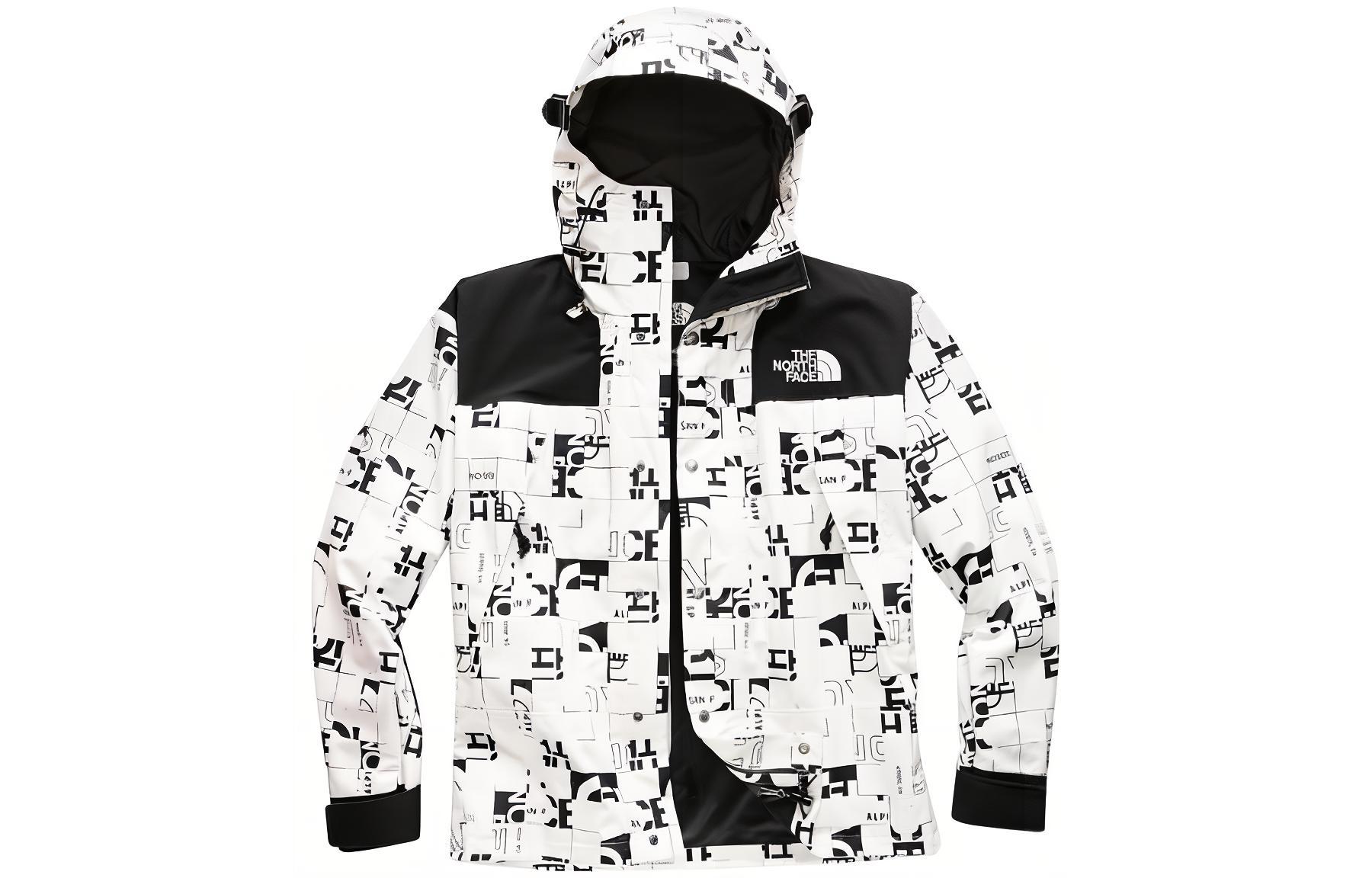 TNF GTX 1990 Mountain Jacket White Mesh Logo Print Hoodie Men NF0A3JPA-5XL