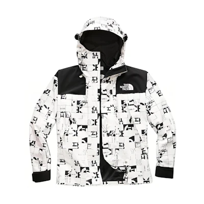 TNF GTX 1990 Mountain Jacket White Mesh Logo Print Hoodie Men NF0A3JPA-5XL
