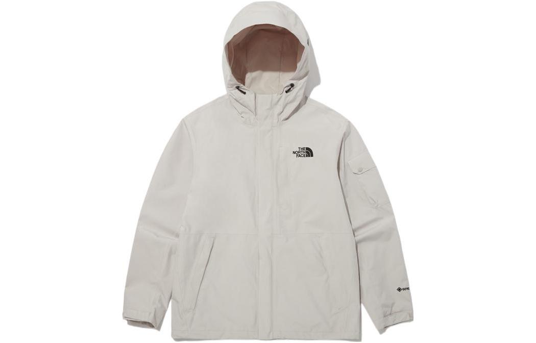 The North Face Gore-Tex Beige Logo Hooded Jacket NJ2GP05A