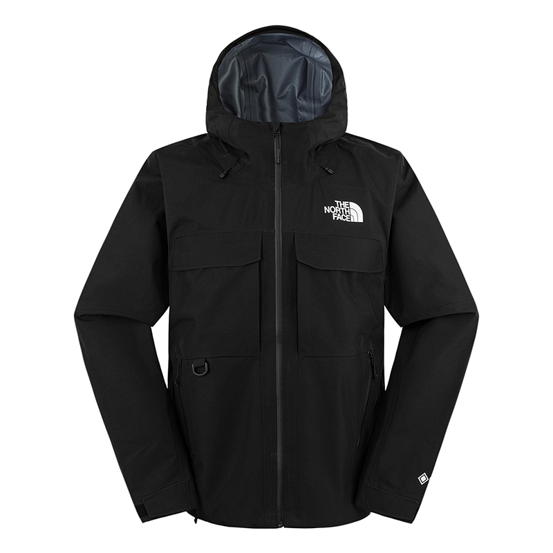 The North Face Gore-Tex Black Hooded Jacket Waterproof Windproof NF0A8AKE-JK3