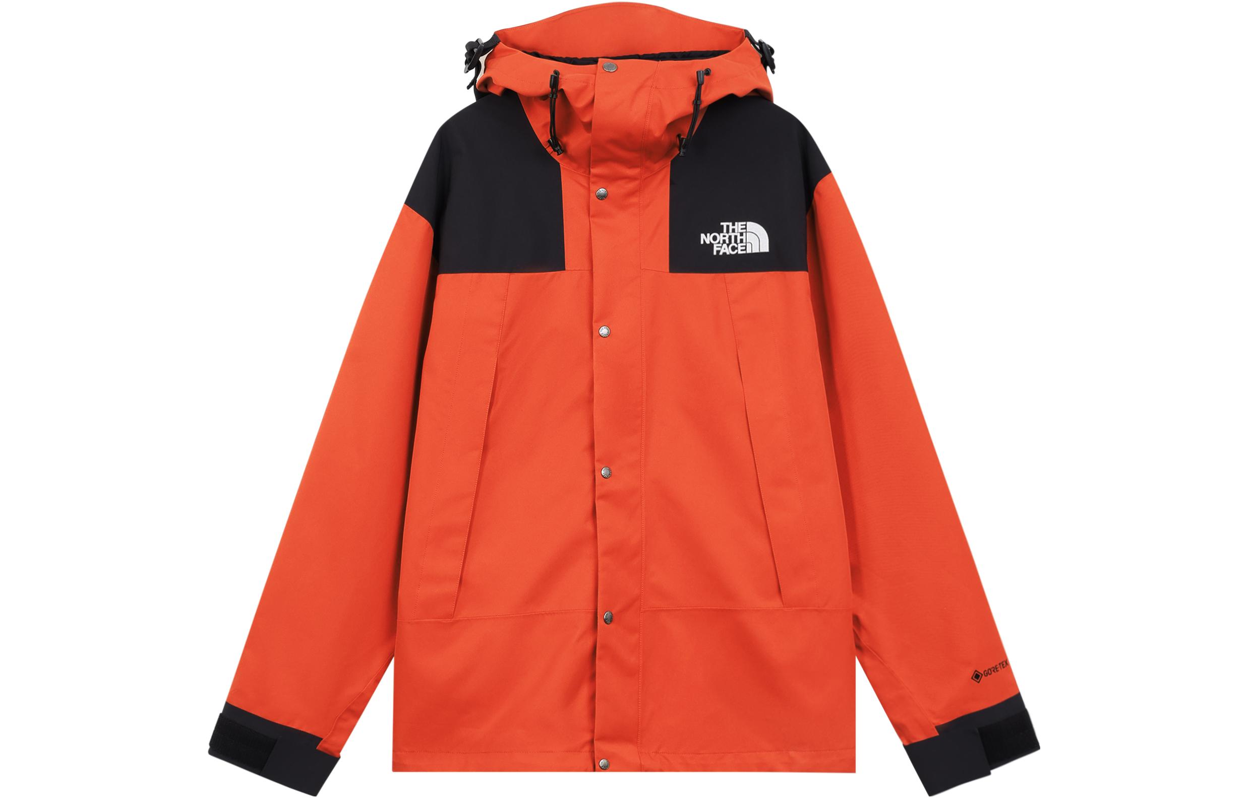 TNF GTX Logo Embroidered Hooded Jacket Orange Unisex Softshell NI2GN00C