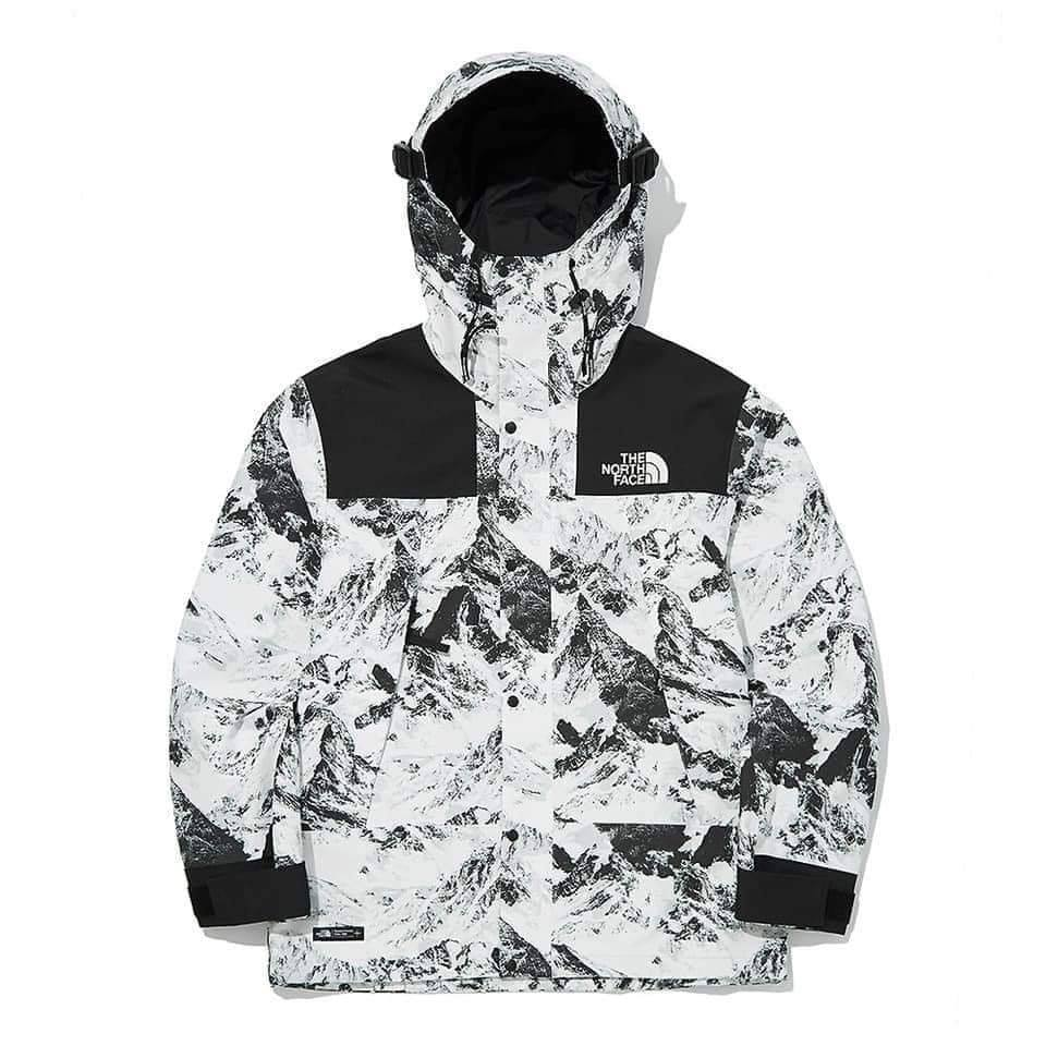 The North Face Gore-Tex Snow Mountain Print Hooded Jacket Unisex White NJ2GL52A