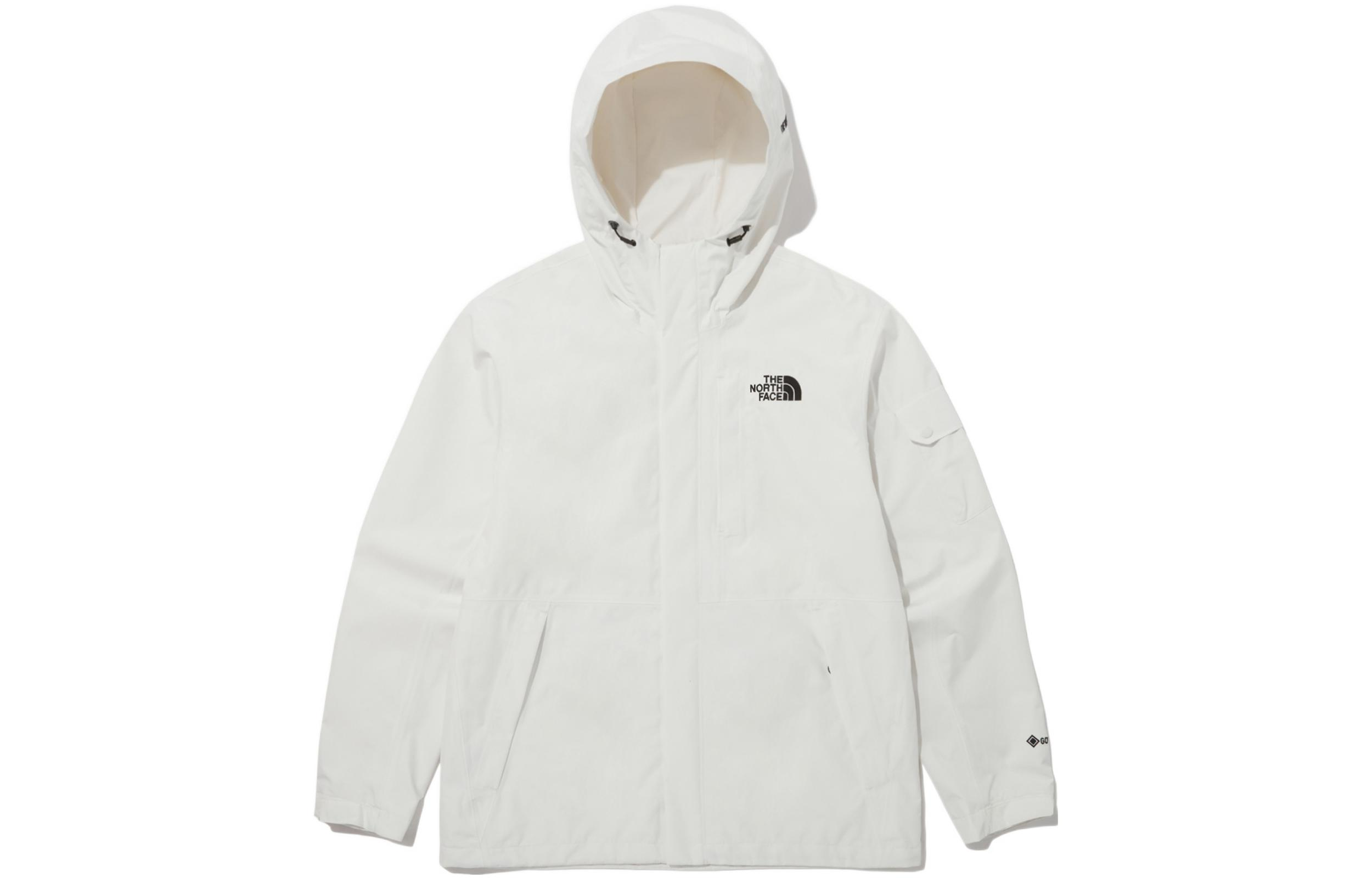 TNF GTX White Logo Printed Hooded Jacket Unisex NJ2GP05C