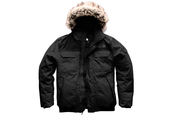 TNF Gotham Black Winter Down Puffer Jacket with Hood NF0A33RG-MN8