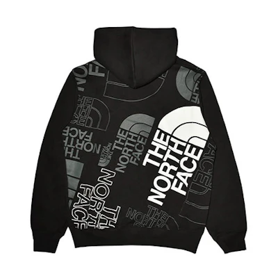 TNF Graphic Logo Hoodie Black - Relaxed Fit, Autumn Style NF0A7UO5-KX7