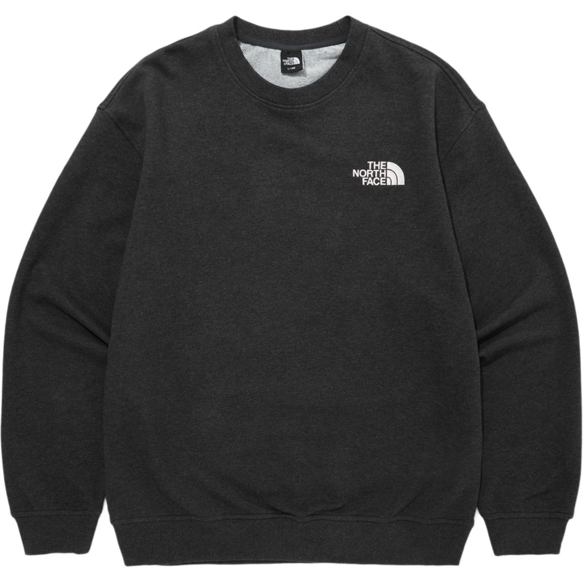 TNF Graphic Print Crewneck Sweatshirt Black Long Sleeve Casual NM5MQ58B