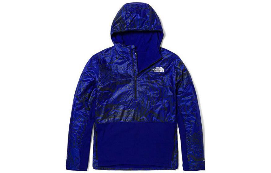 TNF Graphic Print Half-Zip Hoodie Jacket - Navy Blue NF0A7W8H-996