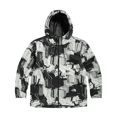 TNF Graphic Print Loose Fit Zip Hoodie Jacket Black NF0A52ZX-0B5