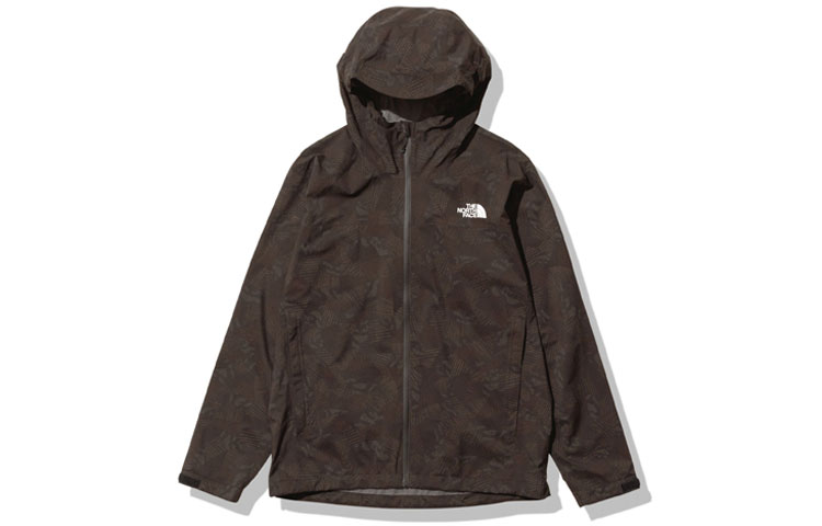 TNF Graphic Print Zip-Up Hoodie Jacket Brown NP12307-GF