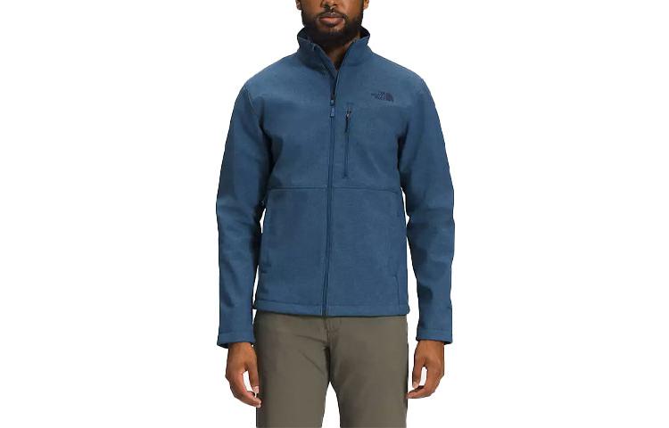 TNF Gray-Blue Zip-Up Jacket with Embroidered Logo Print NF0A4R2A-HKW