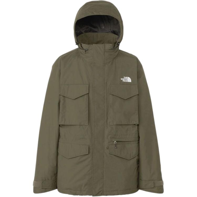 The North Face Gray Brown Hooded Logo Print Full-Zip Jacket NP12451-NT服装