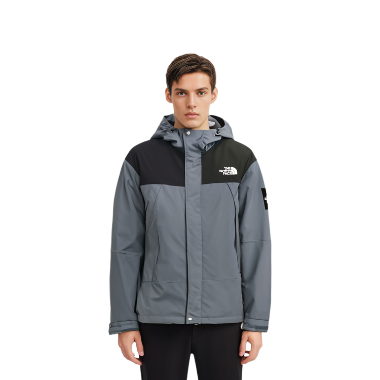 TNF Gray Embroidered Logo Hoodie Jacket Casual Style NI3BN52N 圖 4