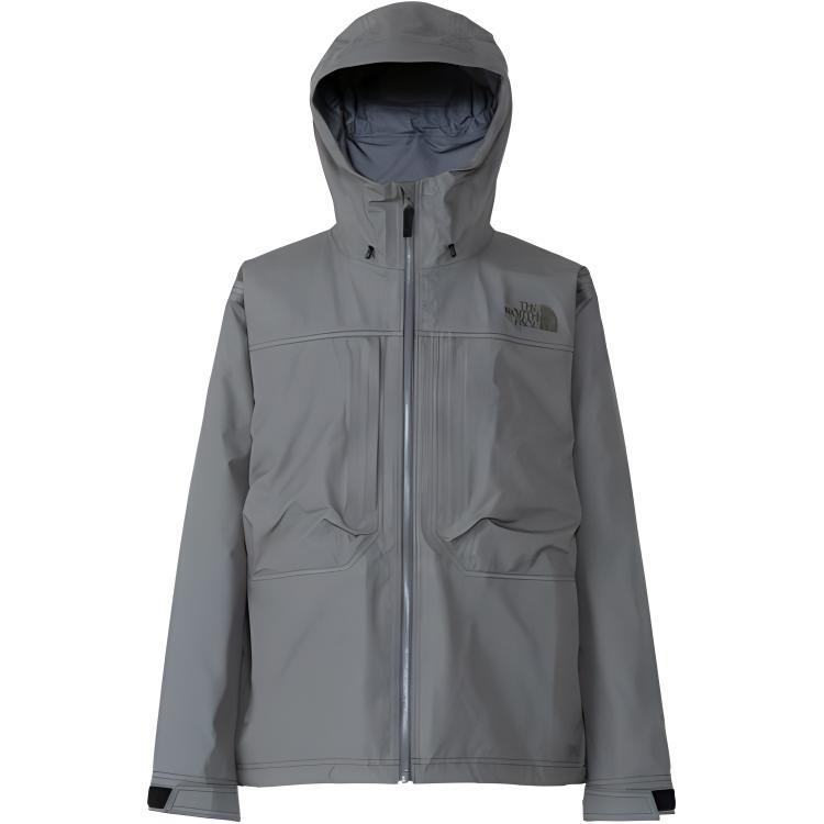 TNF Gray Embroidered Logo Zip-Up Hoodie Jacket NP12403-FG