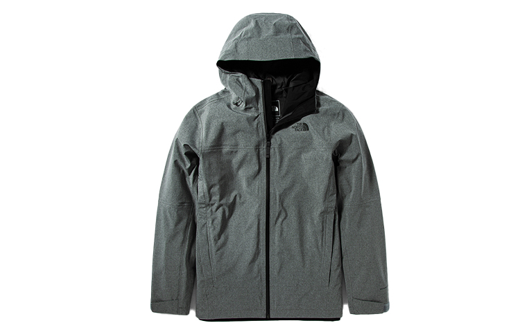 Buy The North Face Gray Hooded Hard Shell Jacket 4N9R-DYY