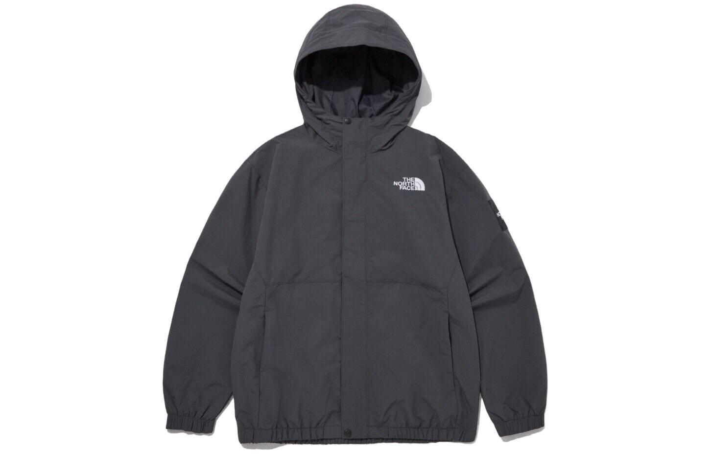TNF Gray Hoodie Jacket with Logo Print NJ3BP55L