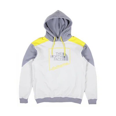 TNF Gray Letter Print Color Block Hoodie NF0A4A9Y-QT7
