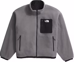 The North Face Gray Logo Embroidered Stand Collar Zip Jacket Long Sleeve NF0A89GT-WOO The North Face Gray Logo Embroidered Stand Collar Zip Jacket Long Sleeve NF0A89GT-WOO