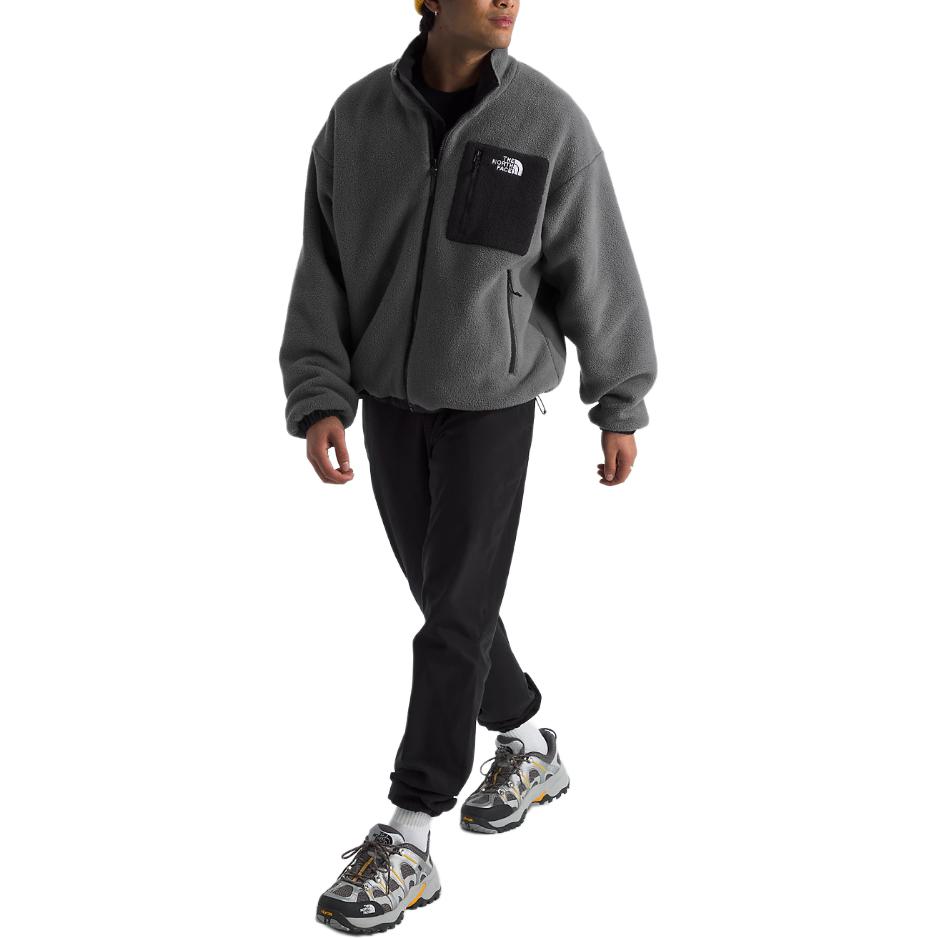 TNF Gray Logo Embroidered Stand Collar Zip Jacket Long Sleeve NF0A89GT-WOO 圖 3