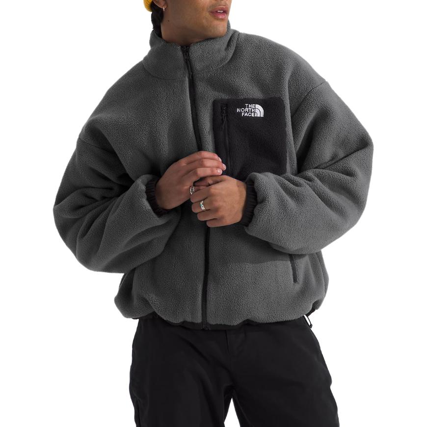 TNF Gray Logo Embroidered Stand Collar Zip Jacket Long Sleeve NF0A89GT-WOO 圖 4