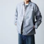Lookbook The North Face Jaket Kerah Polo Lengan Panjang Logo Abu-Abu NP72130-MG