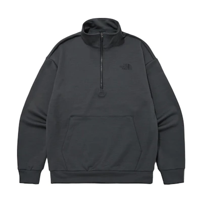 TNF Gray Logo Print High Collar Pullover Sweatshirt NT7LP12B