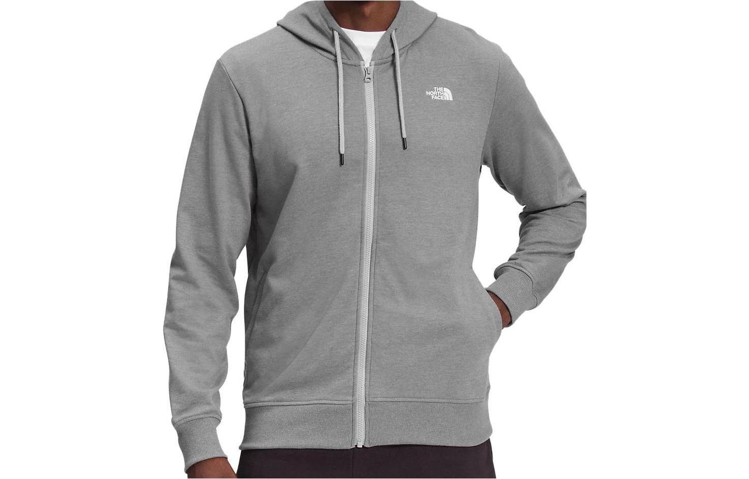 TNF Gray Pullover Hoodie with Drawstring and Zipper NF0A81TV-DYY
